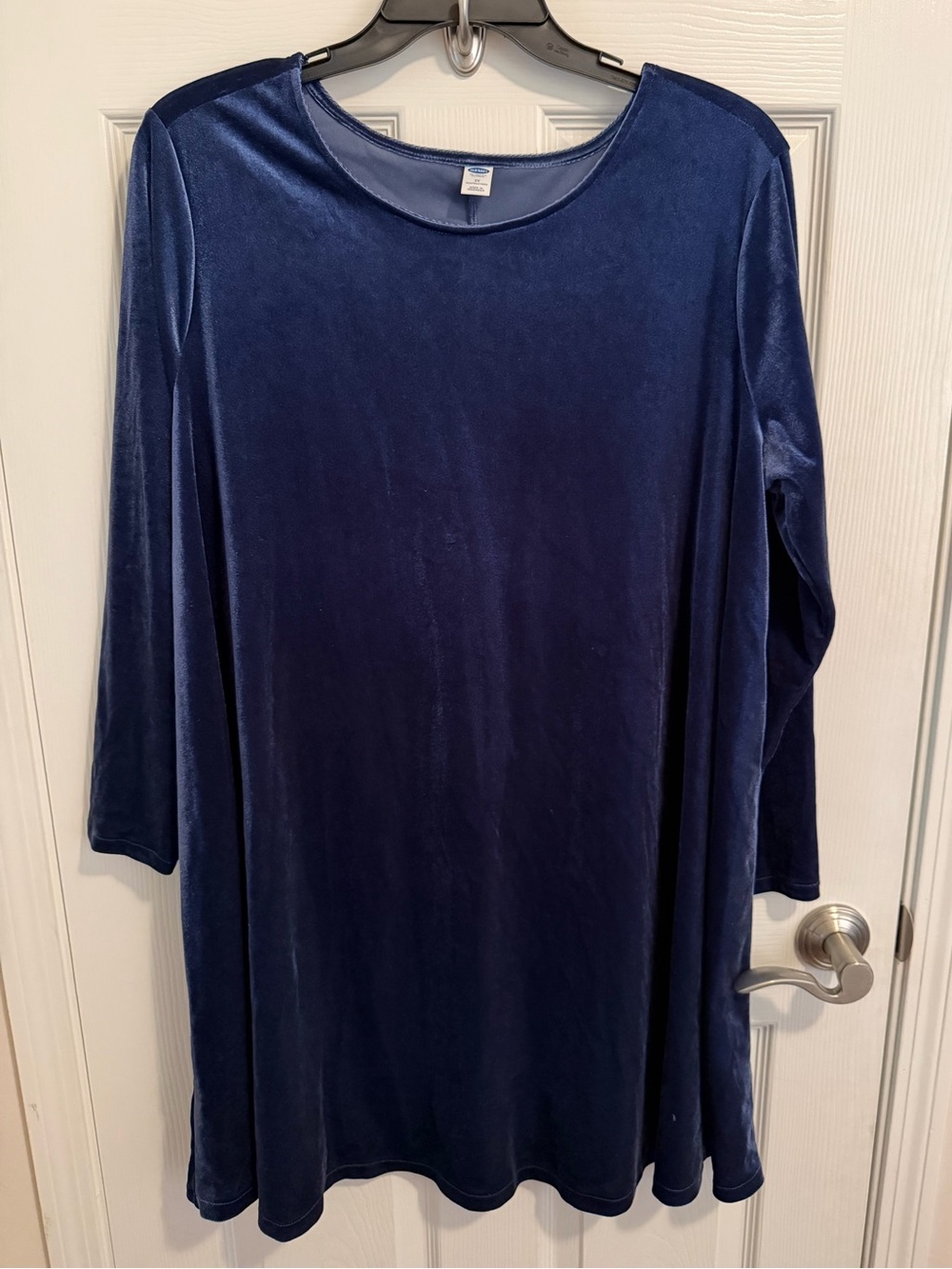 NWOT Old Navy Long Sleeve Velvet Mini Dress in Blue Women’s Size 2X